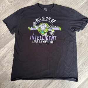 Vintage disney buzz lightyear Black Graphic T-Shirt for Men’s Size L